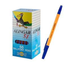 
          Ручка шариковая Alingar, "51", 1 мм, синяя, шестигранный, оранжевый, пластиковый корпус, карт. уп.
