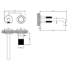 Gessi Habito 70688#727 Смеситель для раковины настенный встраиваемый, однорычажный, цвет Brushed Brass PVD