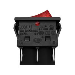 Выключатель клавишный UNITED PARTS (250В, 16А) (6 контактов) (1 клавиша) (KCD8) (31х25мм) (90-1410)