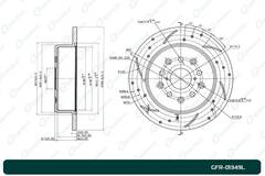 Диск тормозной перфорированный G-brake GFR-01349L левый