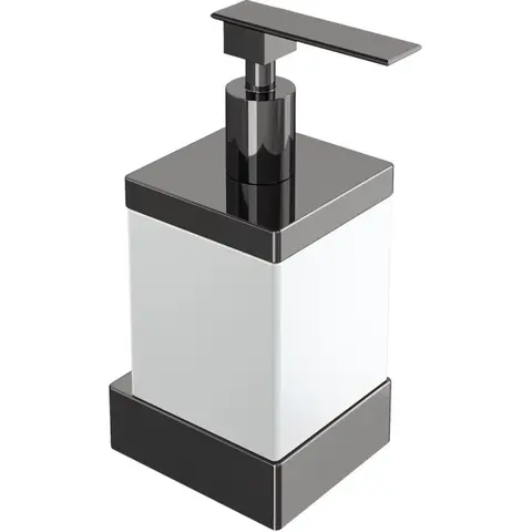 Boheme 10727-SGM Диспенсер настенный Qubic Shine Gun Metal