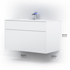 Am.Pm M50AFHX1003WM Inspire V2.0. База под раковину. подвесная. 100 см. 3 ящика. push-to-open. белый матов