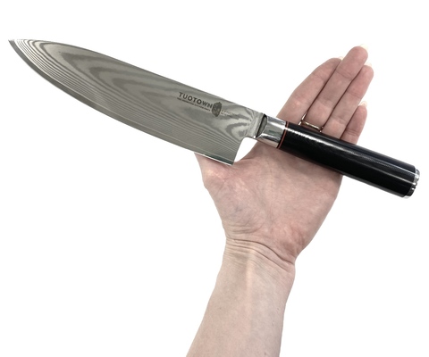 Кухонный нож Шеф TuoTown FT-series 20см,VG10, DAMASCUS, рук-ть G10, арт.218001