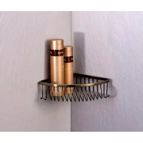 Fixsen FX-858-1 Полка угловая, цвет: латунь