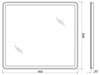 BelBagno Marino SPC-MAR-1400-800-LED-TCH-WARM Зеркало с встроенным светильником и кнопочным выключателем