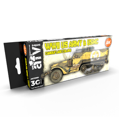 Набор красок AK Interactive WWII US Army and USMC Camouflage Colors Set 3G, 8 красок