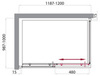 BelBagno Uno UNO-AH-1-120/100-C-CR Душевой уголок прямоугольный, 120x100, цвет: хром