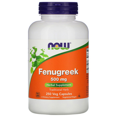 Now Foods, Fenugreek, 500 mg, 250 Veg Capsules