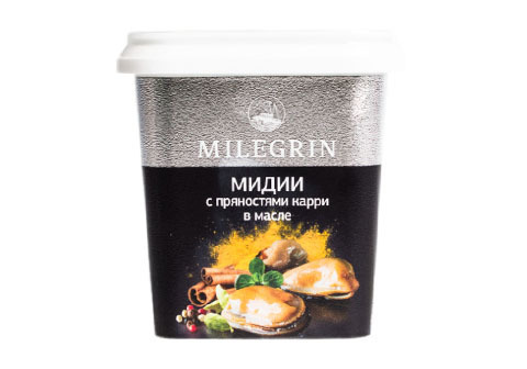 Мидии в масле с пряностями карри, 270г