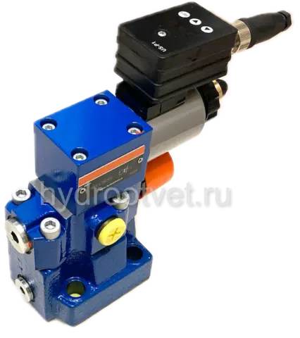 Фото DBEME10-7X/315Y-8G24K31A1M - Пропорциональный предохранительный клапан со встроенным усилителем (OBE), Ду10, , регулировка давления до 315 бар, сигнал управления 0–10 В