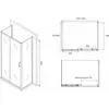 Abber Schwarzer Diamant AG30180B-S80B-S80B Душевой уголок, цвет: чёрный