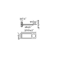 Бра с ридером MOOD черное LED 2x3W 2W 3000K