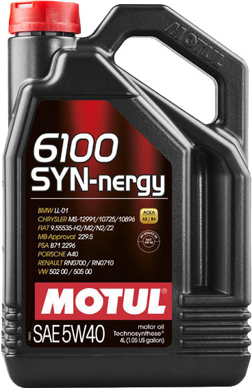 Моторное масло Motul 6100 Syn-Nergy 5W40 синтетическое 4л