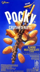 Pocky бисквитные палочки с миндалем в молочном шоколаде