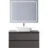 BelBagno KRAFT-1000-2C-SO-GSO База под раковину подвесная с фрезерованными ручк. по всей длине фасада с двумя выкатн. ящ., Темно-Серый Мат.,1000x455x500