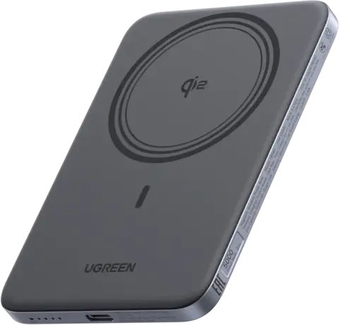 Внешний аккумулятор UGREEN PB580 (75984B) MagFlow Air тонкий 20W Magnetic 5000mAh, серый