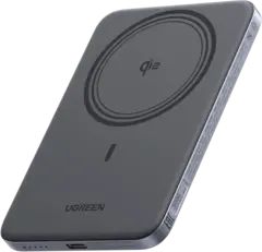 Внешний аккумулятор UGREEN PB580 (75984B) MagFlow Air тонкий 20W Magnetic 5000mAh, серый