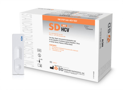 Набор Гепатит C (SD BIOLINE HCV) 30 тест-кассеты 20 мин.; сыворотка, плазма, цельная кровь /Standard Diagnostics, Inc., Корея/