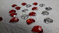 Кабошон Сердце, граненое, 16 мм, 10 шт.