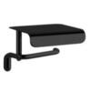 Gessi Goccia 38049#099 Держатель для туалетной бумаги с крышкой, цвет: черный
