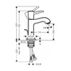 Hansgrohe Metropol 31300000 Смеситель для раковины однорычажный с донным клапаном