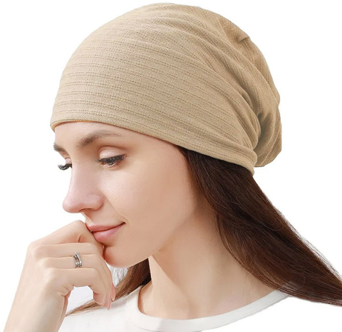 Картинка шапка-бини Skully Wear YZM-319 biege - 2