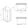 Abber AG30160B-S60B-S60B Душевой уголок, 160x60x195, цвет: чёрный