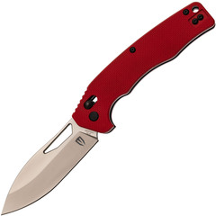 Фото Складной нож Obertech ns-01 Drop point satin, сталь VG-10, рукоять G10, красный