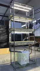 ЛАбораторная стеллажная многоярусная гидропонная установка SLIM 3 ЯРУСА 1800x850x350мм