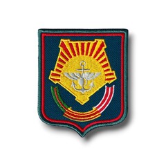 Шеврон Нарукавный ВВО ( Восточный Военный Округ ) Парадный / Морская Волна С Красным Кантом