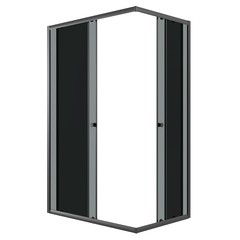 Душевое ограждение Niagara Eco NG-1012-14QT (120х80х190) прямоугольник,раздвижное,черный,стекло тонированное,1 место