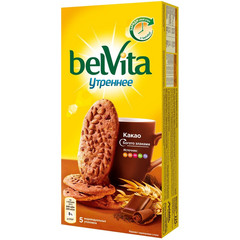 Печенье песочное Юбилейное BelVita Утреннее какао 225 г