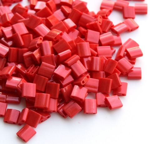 TL-0408 Бисер Миюки тила Красный непрозрачный /Miyuki Tila Opaque Dark Red