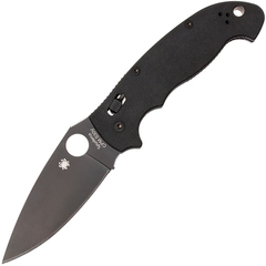Фото Нож складной Manix 2 XL Black - Spyderco 95GPBBK2, сталь Crucible CPM® S30V™ Black DLC-Coated Plain, рукоять G10, чёрный