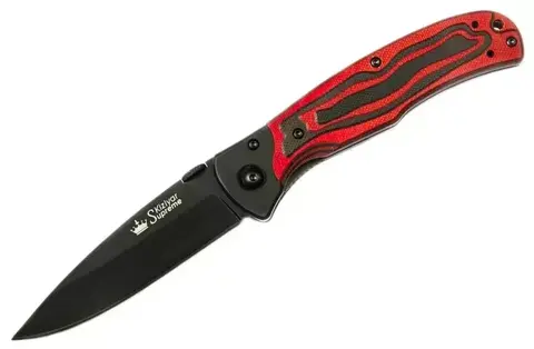 Складной нож Prime D2 Black Titanium, G10 Black-Red Handle, Kizlyar Supreme, 4650065056014