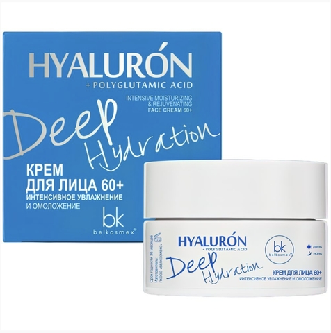 Hialuron Deep Hydration Крем для лица 60+ Интенсивное увлажнение и омоложение48г BelKosmex