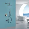 Abber Wasser Kreis AF8117NG Душевая система скрытого монтажа с изливом, цвет: оружейная сталь