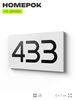 Номер на дверь 433, табличка на дверь для офиса, квартиры, кабинета, аудитории, склада, белая 120х70 мм, Айдентика Технолоджи