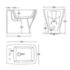 ArtCeram Jazz JZB002 01 00*3JZ04BI*3 Биде напольное, цвет: белый