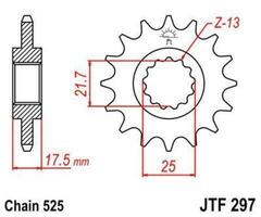 Звезда ведущая CB400 91-16 год NC30 NC39 CBR400 VFR400 JTF297.15RB 15зуб
