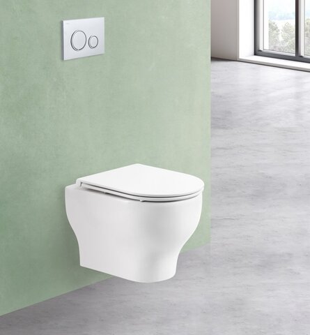 BelBagno BB063CHR Унитаз подвесной безободковый с креплением, цвет: белый