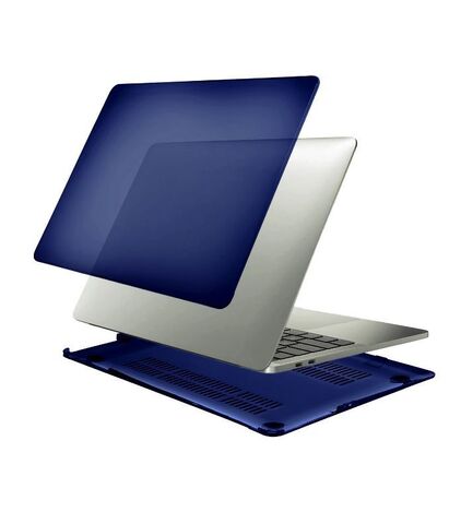 Чехол накладка для ноутбука Apple Macbook Air 13 дюймов 2018 2019 2020 А1932 А2179 А2337 / Защитный пластиковый чехол на Макбук Аир 13 дюймов 2018 2019 2020 A1932 A2179 A2337 темно-синий матовый
