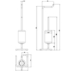Gessi Goccia 38067#099 Стойка с держателем для туалетной бумаги и ершиком, напольная, цвет: черный/белый
