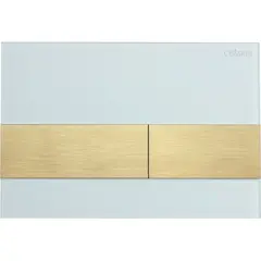 Cezares LUX-GB-1-BORO Кнопка смыва, Белое стекло, брашированное золото фото