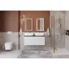 BelBagno KRAFT-1200-4C-SO-BO База под раковину подвесная с фрезерованными ручками по всей длине фасада с чет-мя выкатн. ящ., Bianco Opaco, 1200x455x500