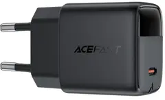 Зарядное устройство ACEFAST A113 set(P5) Fast PD 20W GaN 1xUSB-C Wall Charger EU с цифр экраном и каб USB-C, черный