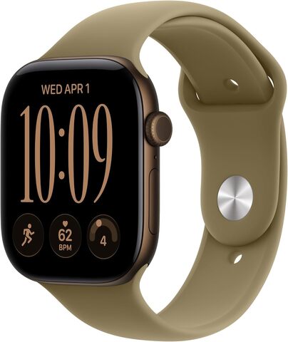 Умные часы Apple Watch Series 12 46 мм Dark Bronze Aluminum Case with Sport Band (S/M) Оливковый | Olive