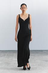 ZARA ДЛИННОЕ ПЛАТЬЕ ZW COLLECTION, ЧЕРНЫЙ