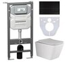 Ceramica Nova CN3007_1002B_1000 Комплект: Подвесной унитаз + Шумоизоляционная панель для инсталляции + Система инсталляции для унитазов с кнопкой смыва