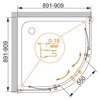Cezares PRATICO-R-2-80-C-CR Душевой уголок, цвет: хром